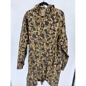 RainWear Jacket Mens Size XL Duck Camouflage Zip Up Hooded Waterproof